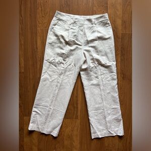The Loft Brand New Linen Cream Pants - Size 14